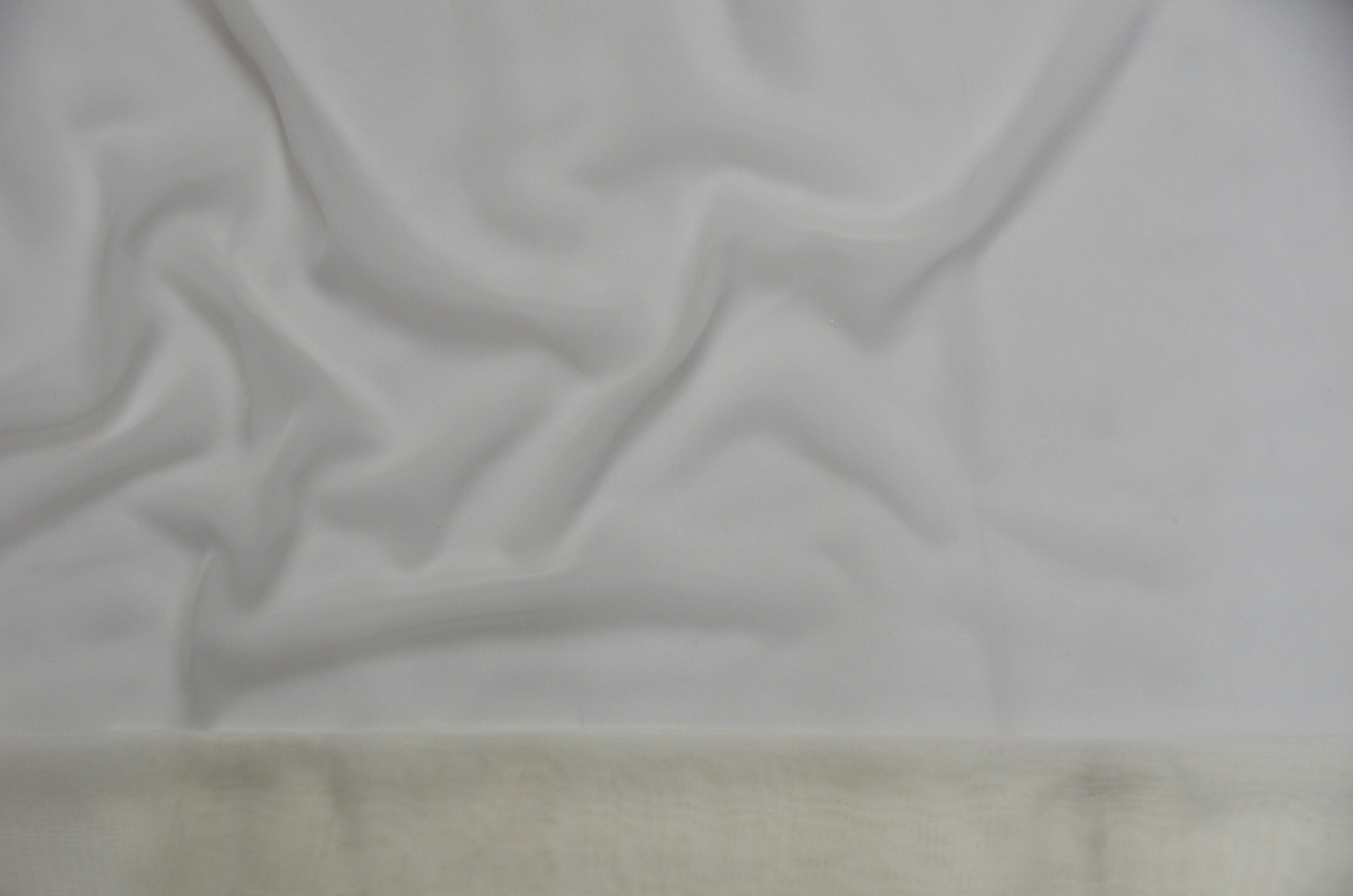 Chiffon Fabric | Super Soft & Flowy | 60" Wide | Sample Swatch | Fabric mytextilefabric Sample Swatches 127 Off White 