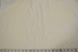 Embossed Faux Linen Embroidery for Drapery | 58" Wide | Off White and Light Silver | newtextilefabric 