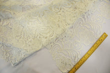 Load image into Gallery viewer, Guipure Bridal Lace Fabric | Heavy Double Scalloped Lace | 49&quot; Wide | Multiple Colors | Fabric mytextilefabric 
