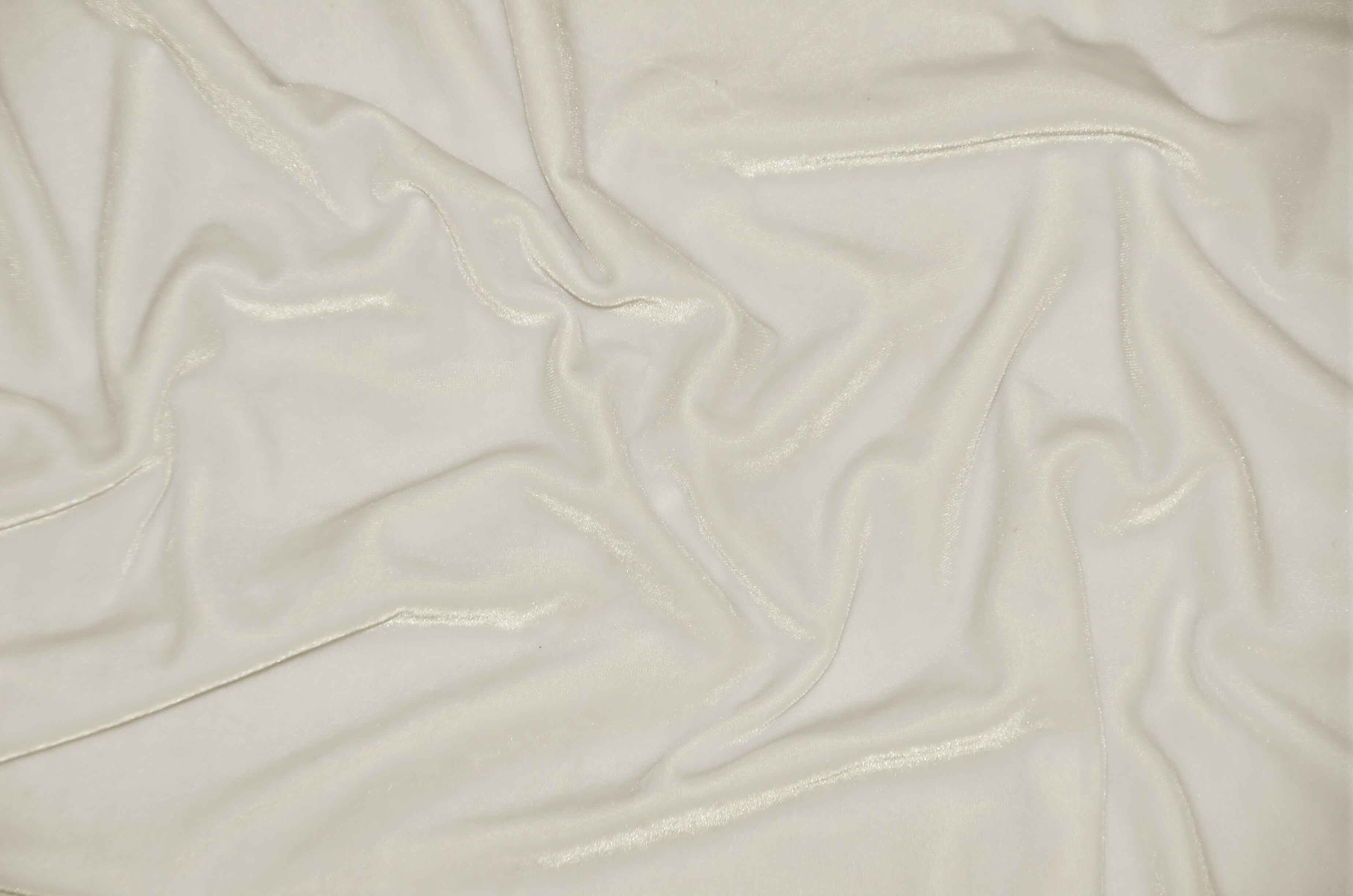 Soft and Plush Stretch Velvet Fabric | Stretch Velvet Spandex | 58" Wide | Spandex Velour for Apparel, Costume, Cosplay, Drapes | Fabric mytextilefabric Yards Ivory 