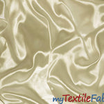Load image into Gallery viewer, Stretch Charmeuse Satin Fabric | Soft Silky Satin Fabric | 96% Polyester 4% Spandex | Multiple Colors | Continuous Yards | Fabric mytextilefabric Ivory 
