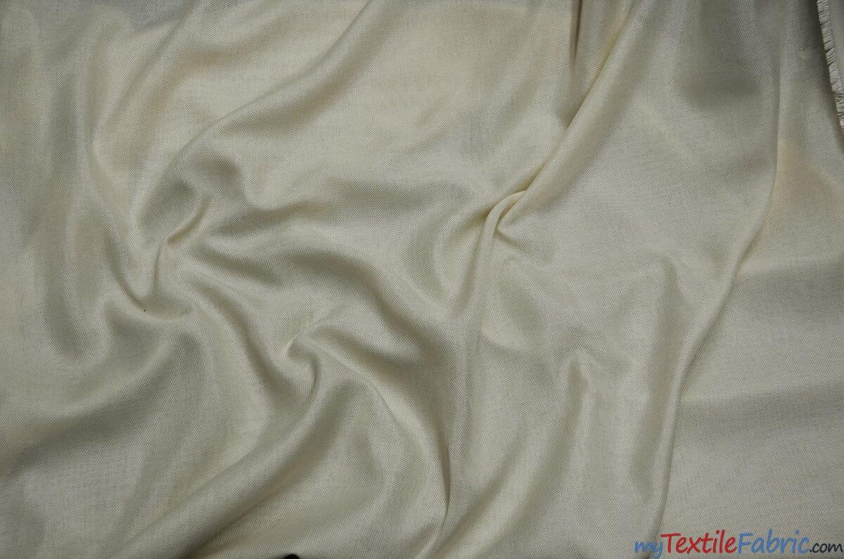 Vintage Linen Fabric | Imitation Burlap Fabric | 60" Wide | Faux Burlap | Vintage Rustic Natural Look Burlap | Washable Burlap Fabric for Decor | Fabric mytextilefabric Yards Ivory 