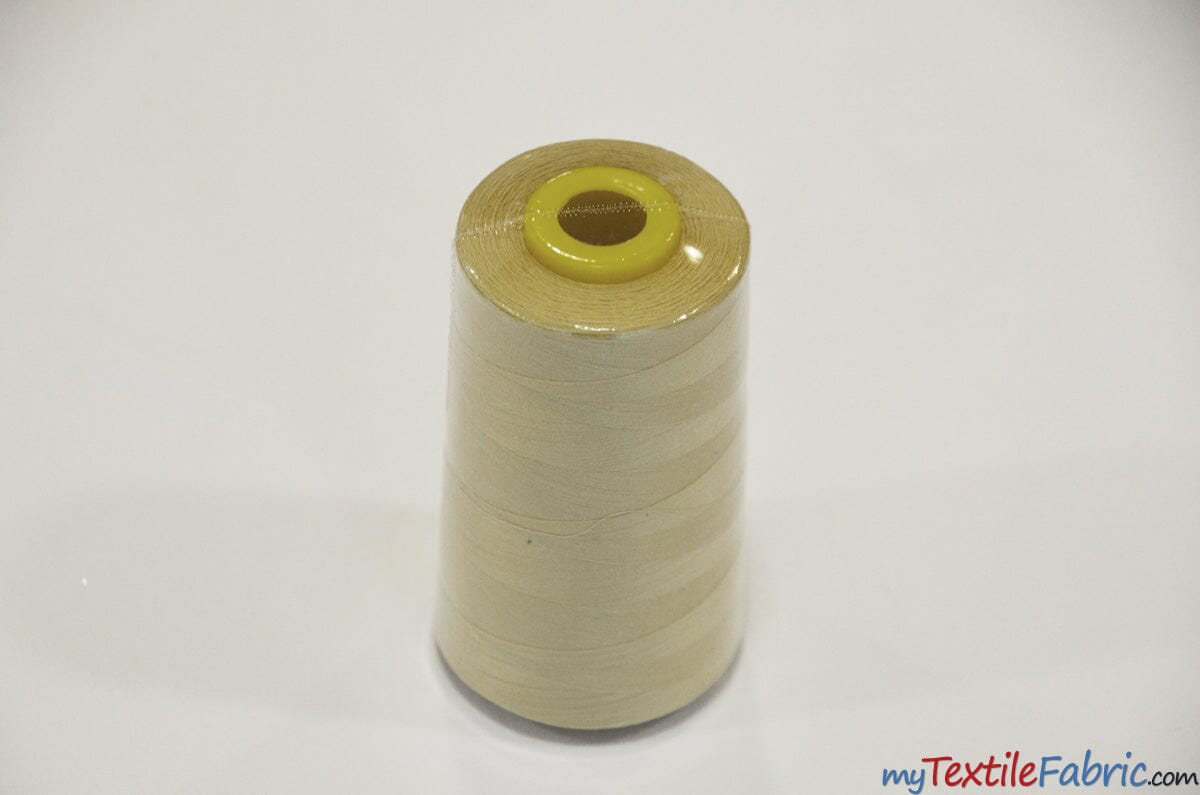 All Purpose Polyester Thread | 6000 Yard Spool | 50 + Colors Available | My Textile Fabric Champagne 