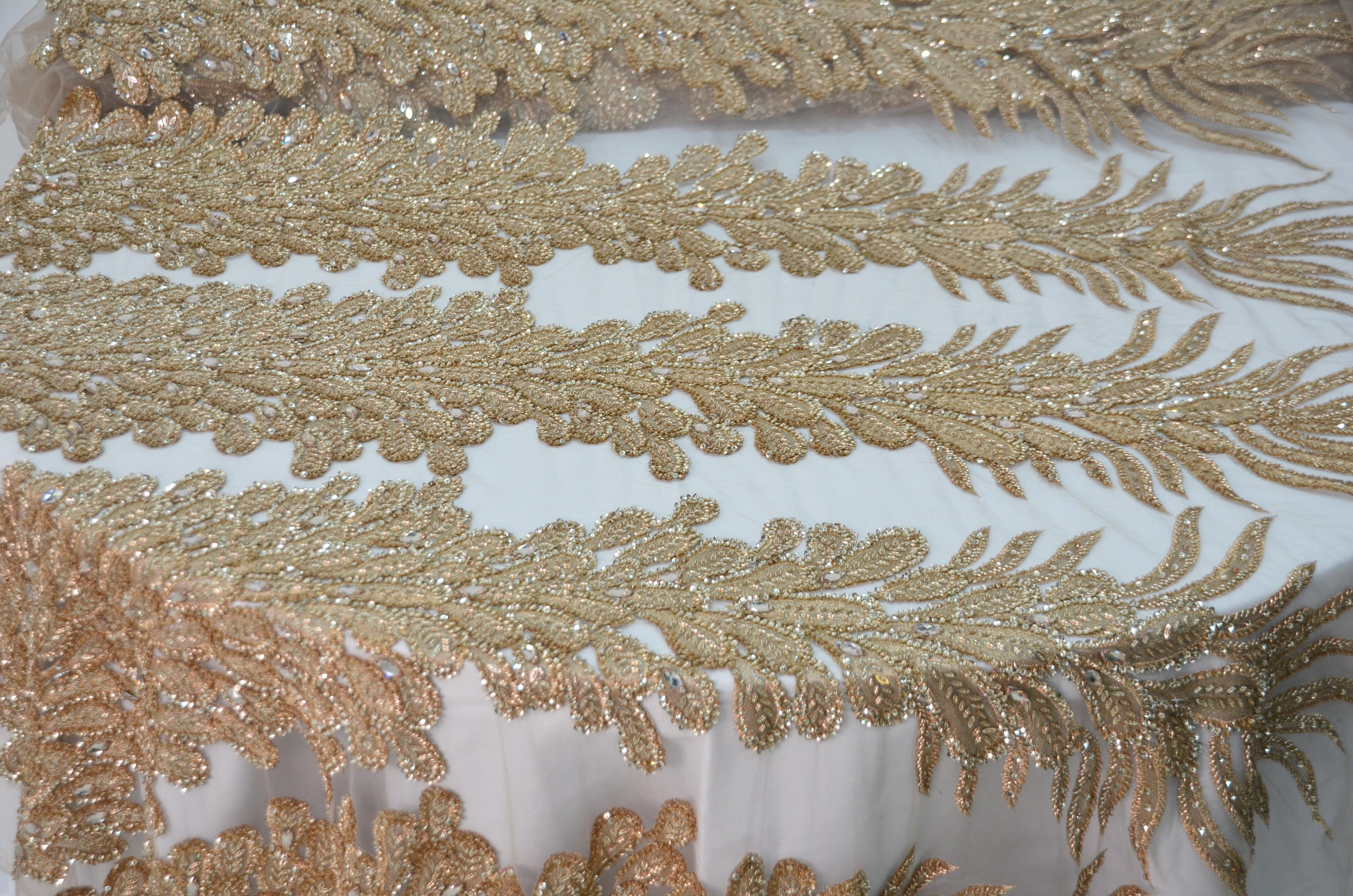 Skin Bridal Lace Fabric | E15170 | Skin Embroidery Lace Fabric | 50" Wide | Wedding Beaded Lace Fabric | Fabric mytextilefabric 