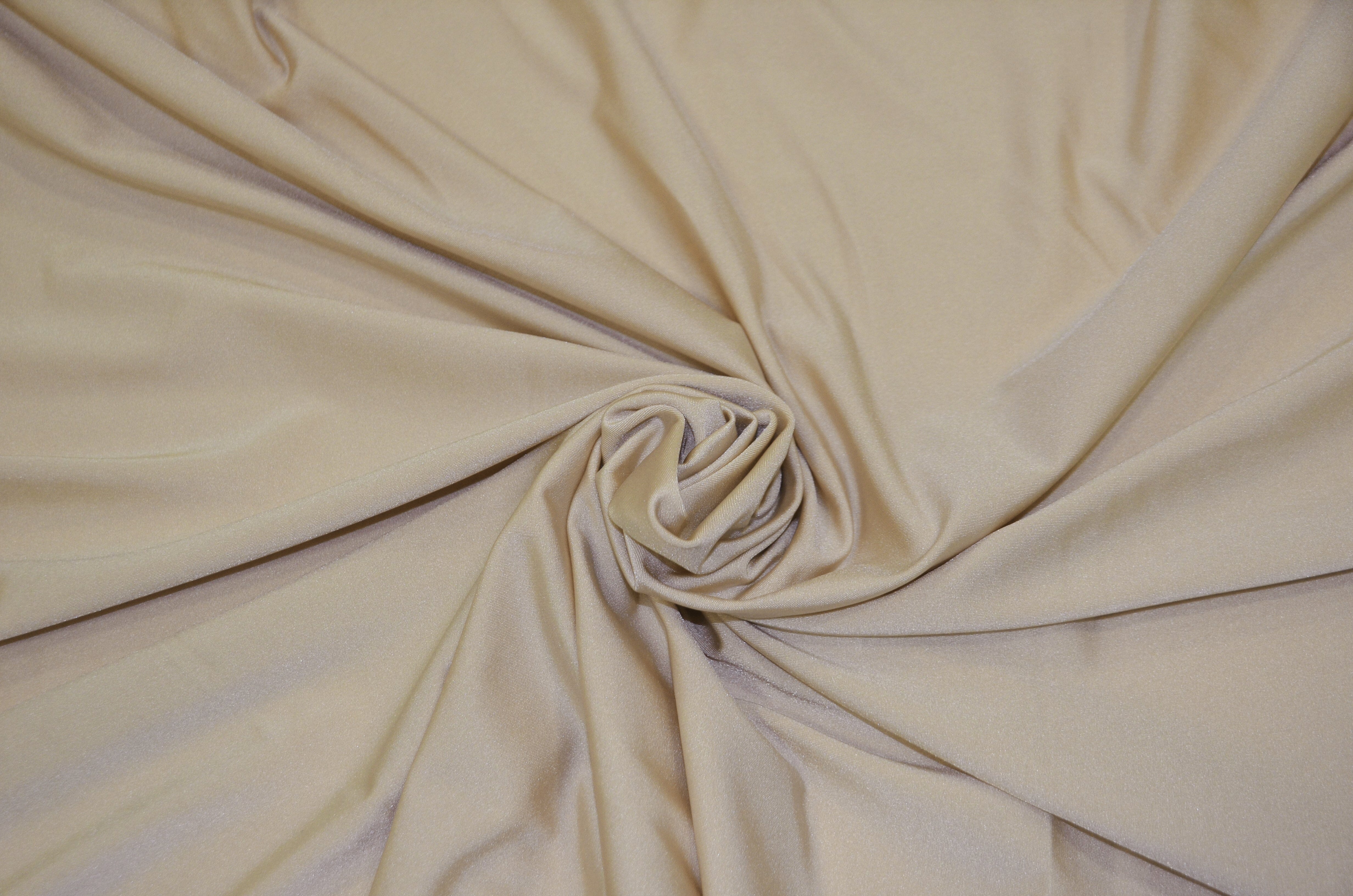 Nylon Spandex 4 Way Stretch Fabric | 60" Width | Great for Swimwear, Dancewear, Waterproof, Tablecloths, Chair Covers | Multiple Colors | Fabric mytextilefabric Yards Champagne 