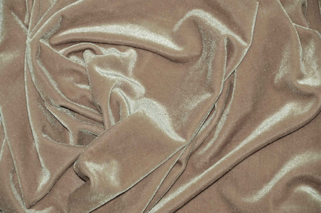 Soft and Plush Stretch Velvet Fabric | Stretch Velvet Spandex | 58" Wide | Spandex Velour for Apparel, Costume, Cosplay, Drapes | Fabric mytextilefabric Yards Champagne 