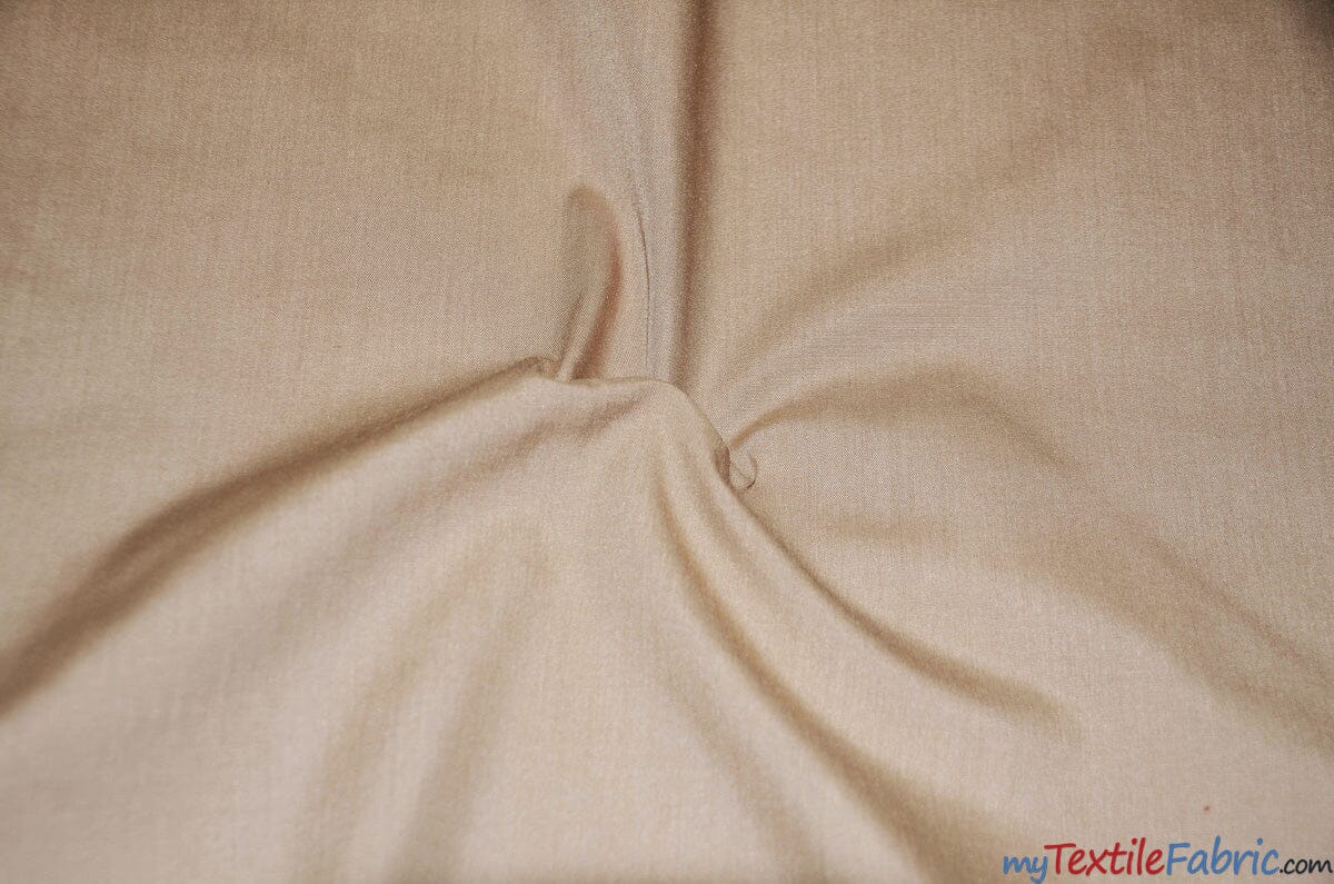 Polyester Cotton Broadcloth Fabric | 60" Wide | Solid Colors | Continuous Yards | Multiple Colors | Fabric mytextilefabric Yards Taupe 