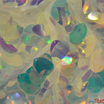 Load image into Gallery viewer, Jumbo Paillettes Sequins | Iridescent Jumbo Sequins Fabric | 52&quot; Wide | My Textile Fabric 
