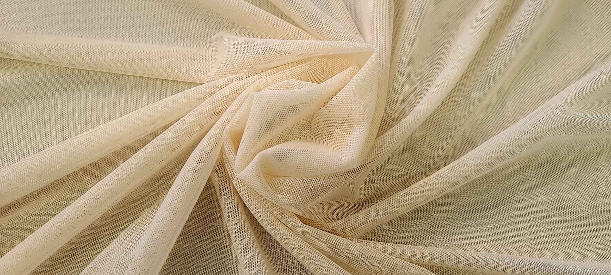 Ivory Nylon Power Mesh Fabric by the Yard, Soft Sheer Drape Mesh Fabric,  Stretch Mesh Fabric, Performance Mesh Fabric Style 454 