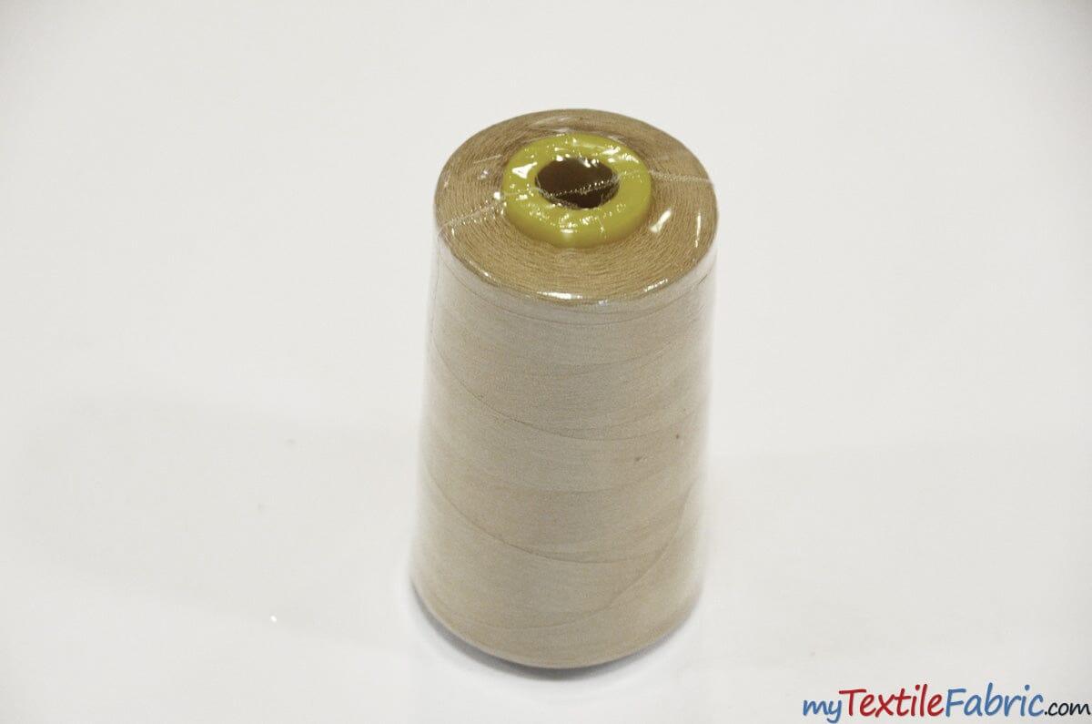 All Purpose Polyester Thread | 6000 Yard Spool | 50 + Colors Available | My Textile Fabric Tan 