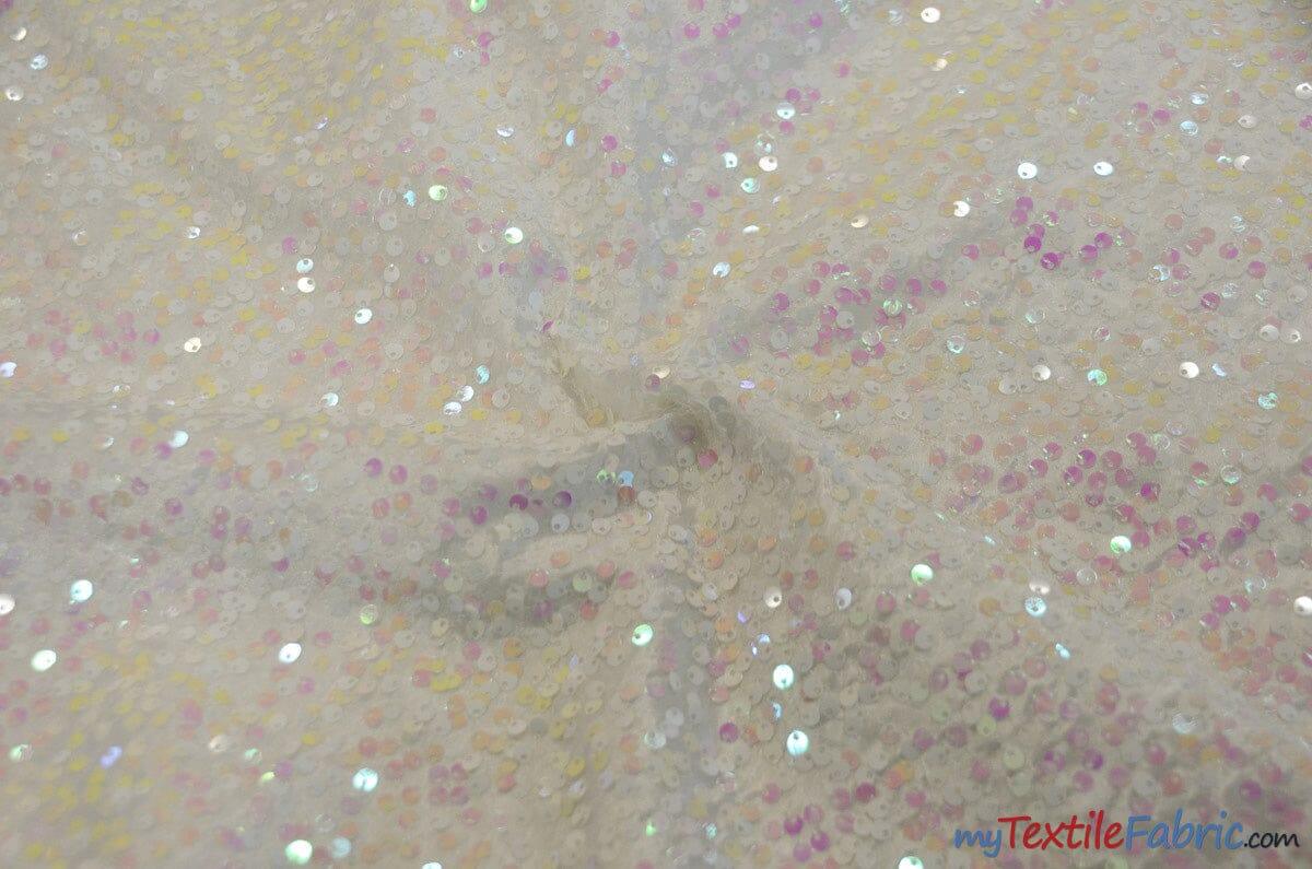Sequins Taffeta Fabric by the Yard | Glitz Sequins Taffeta Fabric | Raindrop Sequins | 54" Wide | Tablecloths, Runners, Dresses, Apparel | Fabric mytextilefabric Yards White Mermaid 