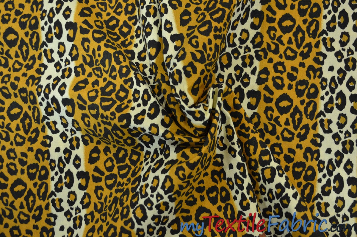 Leopard Cotton Print Fabric, 100% Cotton Animal Print, 60 Wide