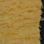Load image into Gallery viewer, Organza Ruffled Taffeta Fabric | Layered Ruffle Taffeta Fabric | 57&quot; Wide | Multiple Colors | Fabric mytextilefabric Yards Gold 
