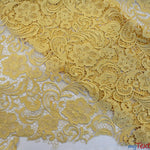 Load image into Gallery viewer, Guipure Bridal Lace Fabric | Heavy Double Scalloped Lace | 49&quot; Wide | Multiple Colors | Fabric mytextilefabric Yards Gold 
