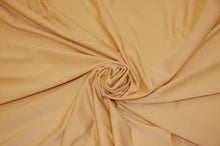 Load image into Gallery viewer, Nylon Spandex 4 Way Stretch Fabric | 60&quot; Width | Great for Swimwear, Dancewear, Waterproof, Tablecloths, Chair Covers | Multiple Colors | Fabric mytextilefabric Yards Light Gold 