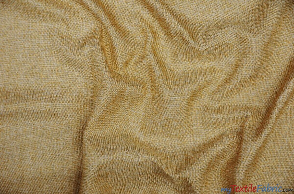 Vintage Linen Fabric | Imitation Burlap Fabric | 60" Wide | Faux Burlap | Vintage Rustic Natural Look Burlap | Washable Burlap Fabric for Decor | Fabric mytextilefabric Yards Light Gold 