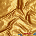 Load image into Gallery viewer, Stretch Charmeuse Satin Fabric | Soft Silky Satin Fabric | 96% Polyester 4% Spandex | Multiple Colors | Continuous Yards | Fabric mytextilefabric Sungold 
