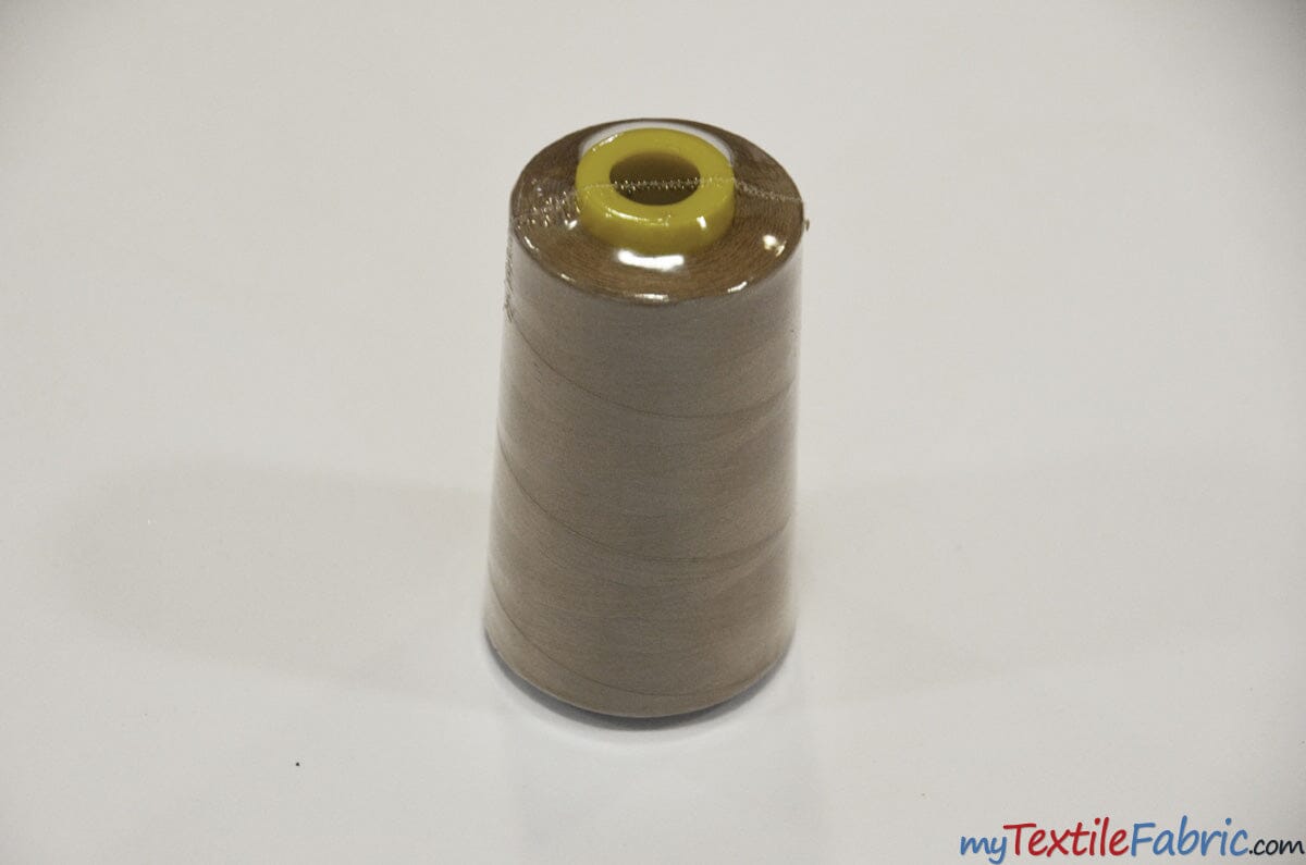 All Purpose Polyester Thread | 6000 Yard Spool | 50 + Colors Available | My Textile Fabric Khaki 