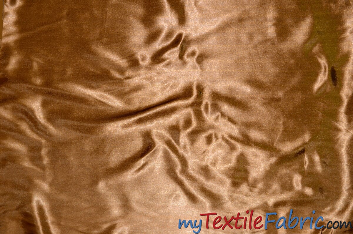 Stretch Charmeuse Satin Fabric | Soft Silky Satin Fabric | 96% Polyester 4% Spandex | Multiple Colors | Wholesale Bolt | Fabric mytextilefabric Mocha 