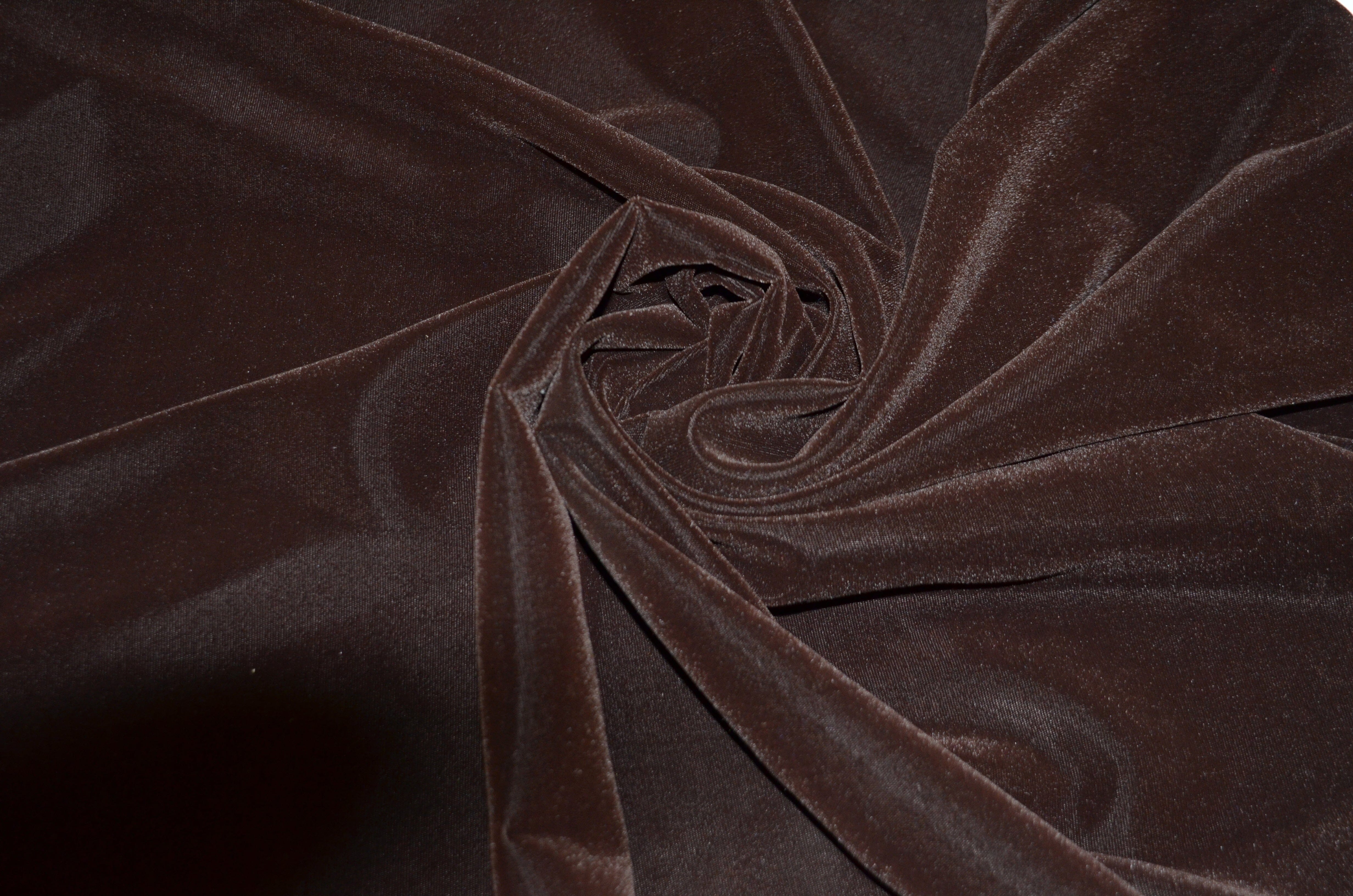 Soft Triple Velvet Fabric | 45" Wide | Plush Triple Velvet | Made in Korea | Multiple Colors | Fabric mytextilefabric Yards Brown 