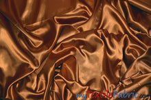 Load image into Gallery viewer, Stretch Charmeuse Satin Fabric | Soft Silky Satin Fabric | 96% Polyester 4% Spandex | Multiple Colors | Continuous Yards | Fabric mytextilefabric Cinnamon 