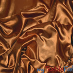 Load image into Gallery viewer, Stretch Charmeuse Satin Fabric | Soft Silky Satin Fabric | 96% Polyester 4% Spandex | Multiple Colors | Continuous Yards | Fabric mytextilefabric Cinnamon 
