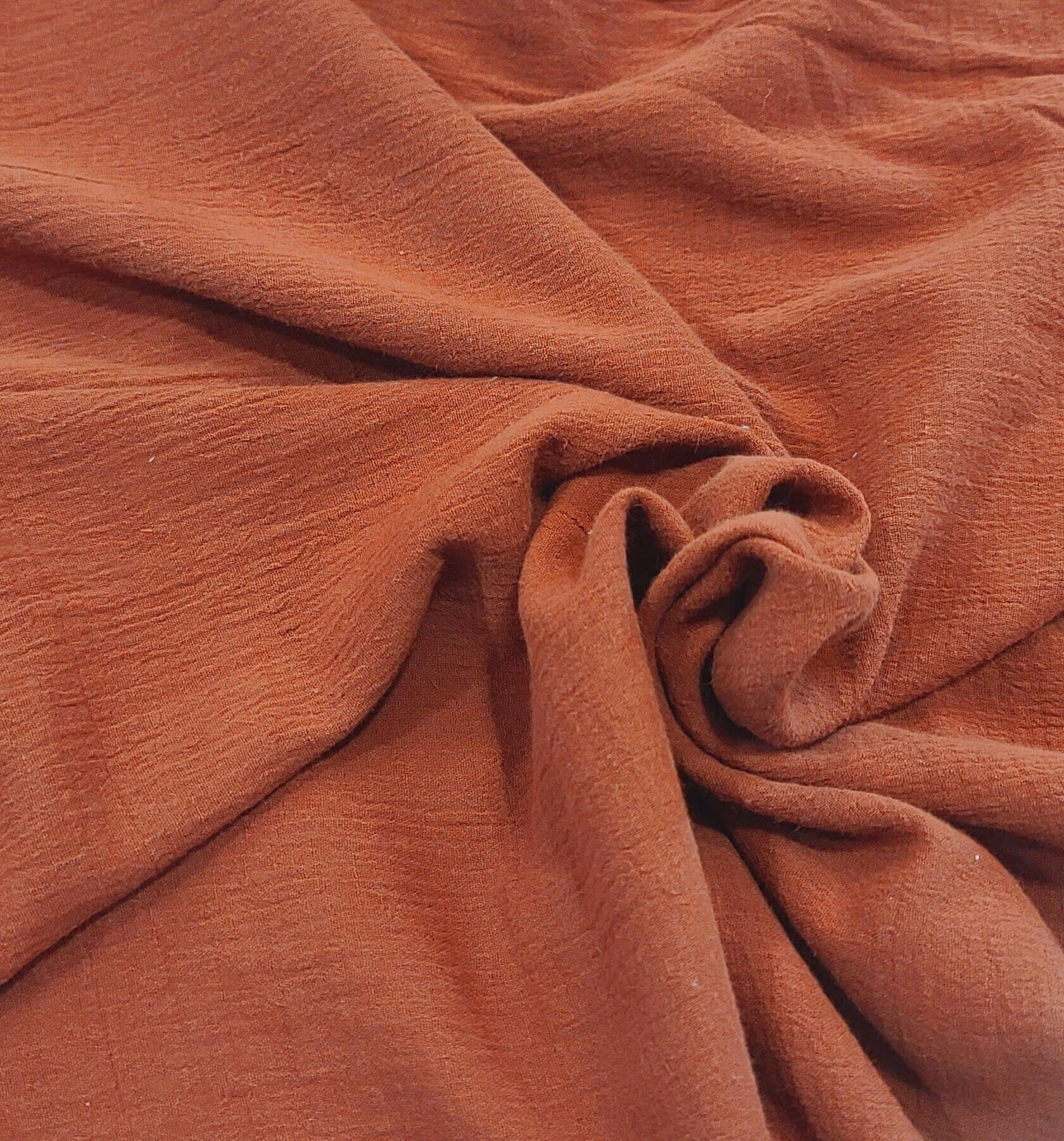 100% Cotton Gauze Fabric | Soft Lightweight Cotton Muslin | 48" Wide | Bolt Pricing | Multiple Colors Fabric mytextilefabric Bolts Rust 