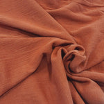Load image into Gallery viewer, 100% Cotton Gauze Fabric | Soft Lightweight Cotton Muslin | 48&quot; Wide | Continuous Yard | Fabric mytextilefabric Yards Rust 
