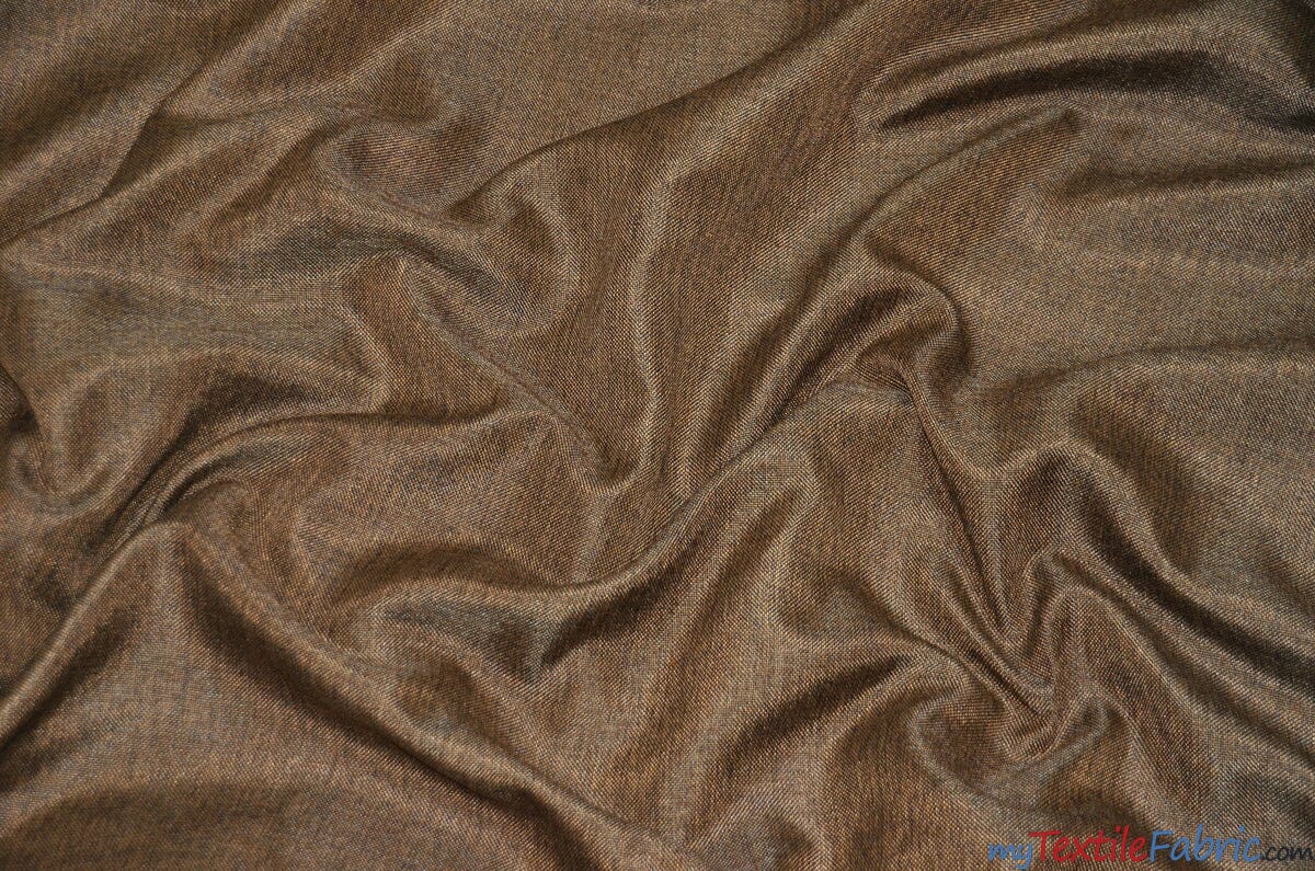 Vintage Linen Fabric | Imitation Burlap Fabric | 60" Wide | Faux Burlap | Vintage Rustic Natural Look Burlap | Washable Burlap Fabric for Decor | Fabric mytextilefabric Yards Chocolate 