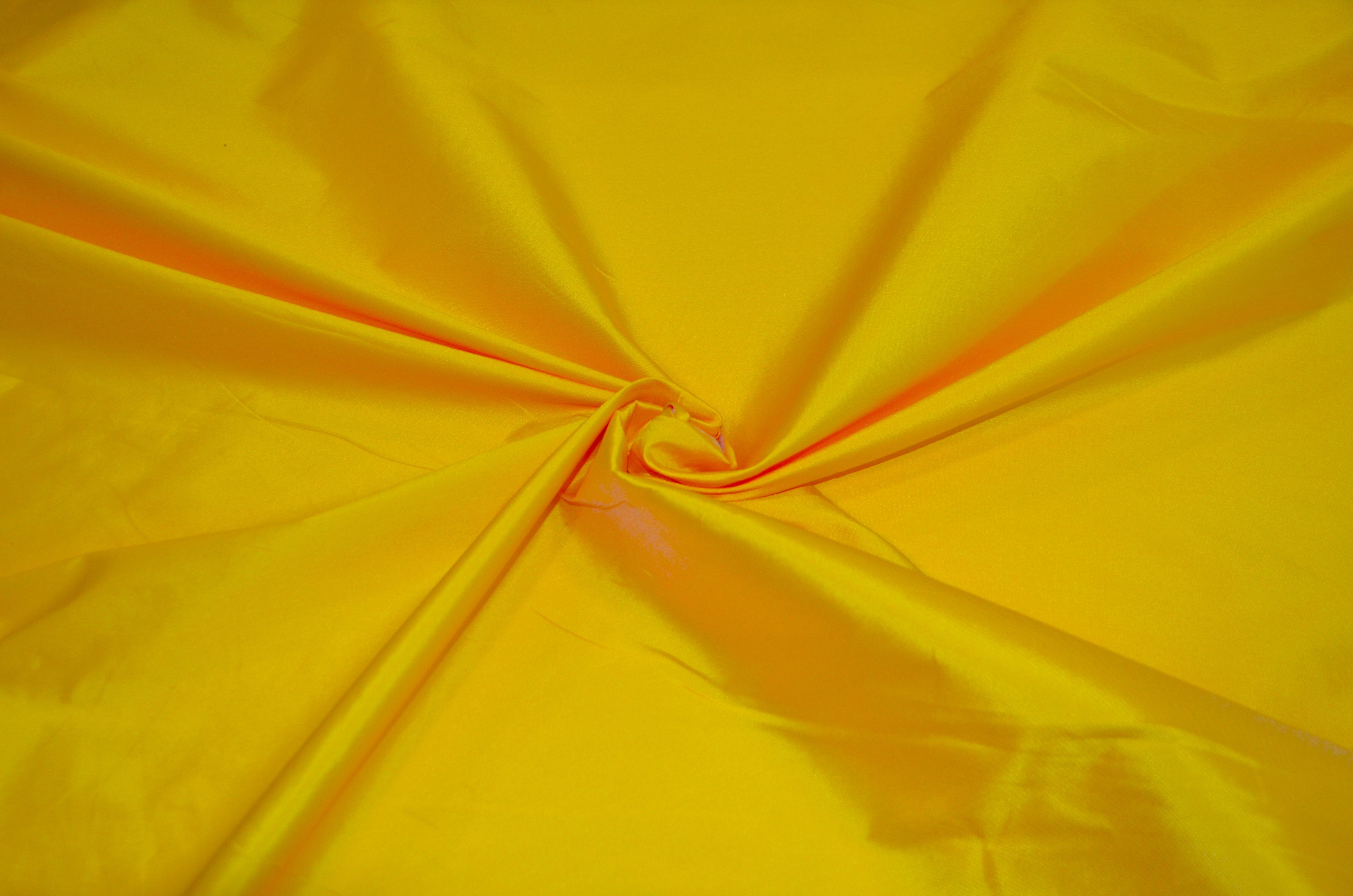 Polyester Silk Taffeta Fabric | Soft Polyester Taffeta Dupioni Fabric by the Yard | 54" Wide | Dresses, Curtain, Cosplay, Costume | Fabric mytextilefabric Yards Yellow 