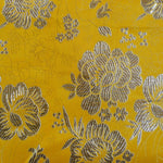 Load image into Gallery viewer, Oriental Metallic Flower Brocade | Metallic Brocade B23 | 58&quot; Wide | Chinese Brocade Fabric | Fabric mytextilefabric Yards Yellow 
