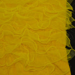 Load image into Gallery viewer, Organza Ruffled Taffeta Fabric | Layered Ruffle Taffeta Fabric | 57&quot; Wide | Multiple Colors | Fabric mytextilefabric Yards Yellow 
