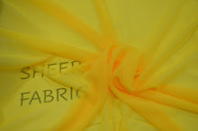 Load image into Gallery viewer, Silky Chiffon Fabric | Imitation Silk Chiffon | Super Soft &amp; Flowy | 43&quot; Wide | 100% Polyester Fabric mytextilefabric Sample Swatches Yellow 