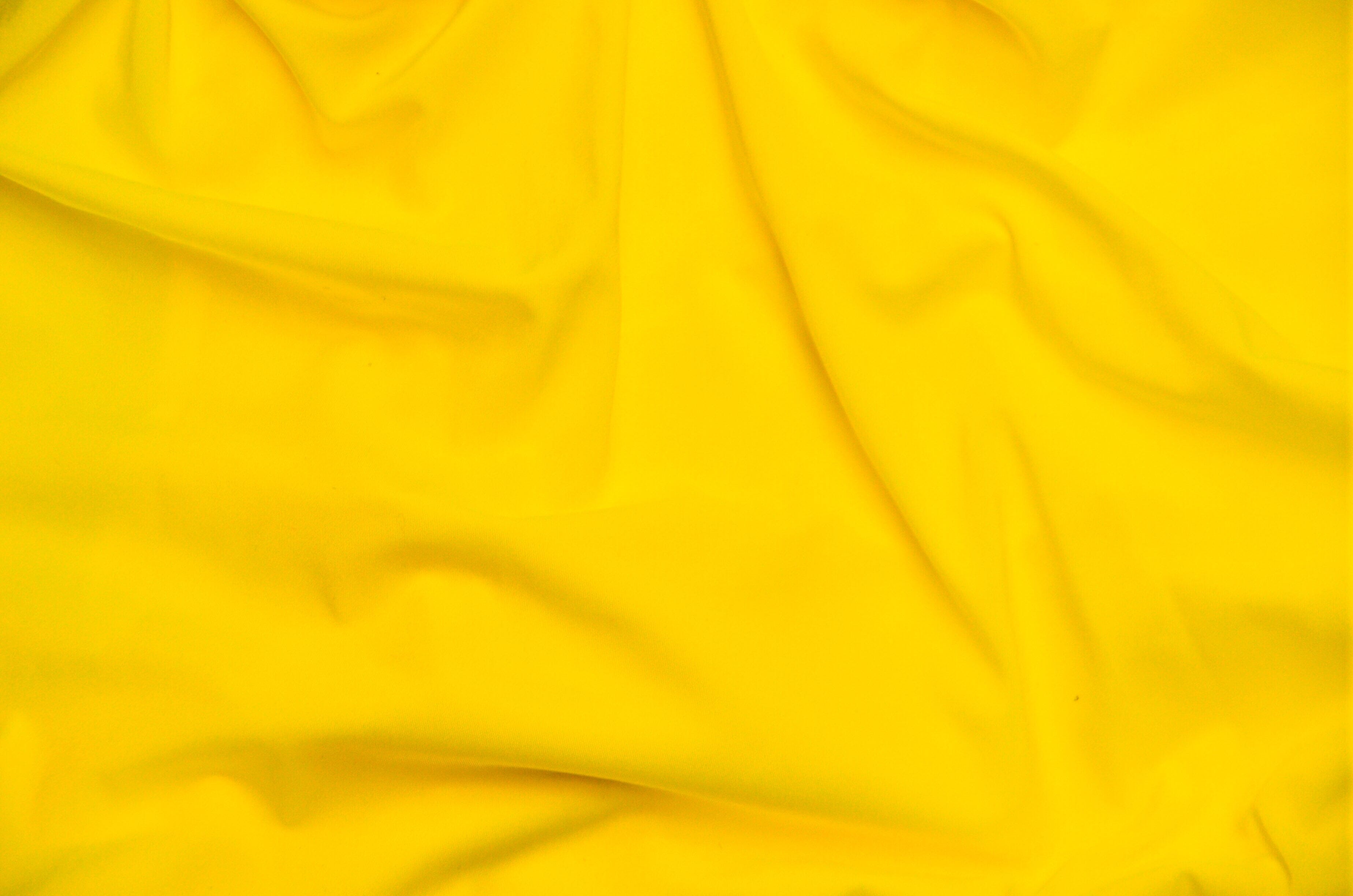 Nylon Spandex 4 Way Stretch Fabric | 60" Width | Great for Swimwear, Dancewear, Waterproof, Tablecloths, Chair Covers | Multiple Colors | Fabric mytextilefabric Yards Yellow 