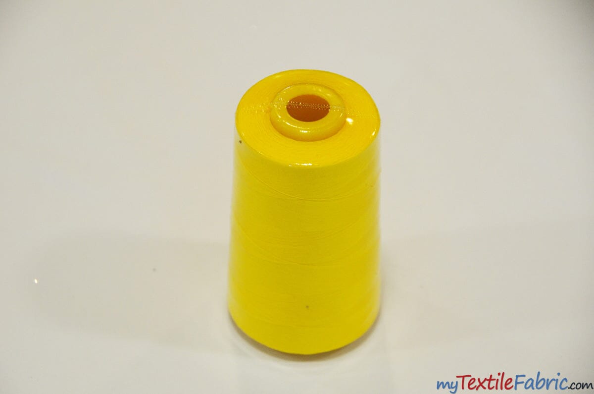 All Purpose Polyester Thread | 6000 Yard Spool | 50 + Colors Available | My Textile Fabric Yellow 
