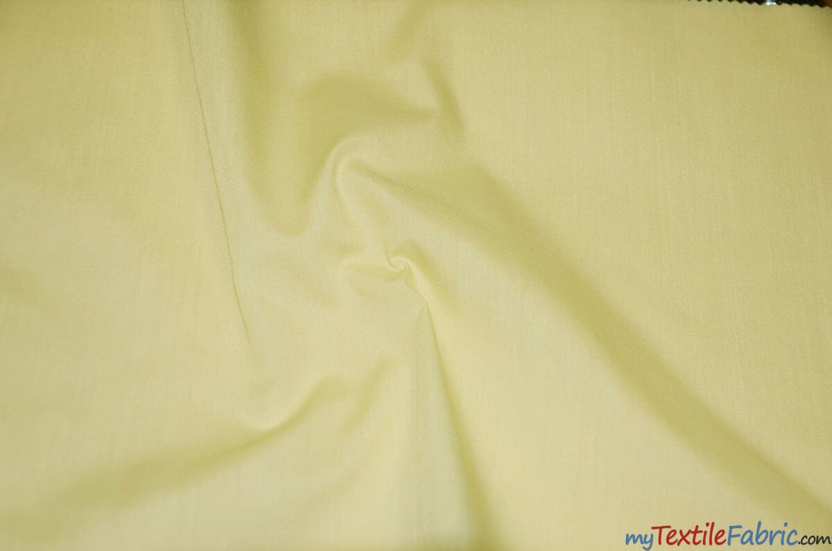 White Poly Cotton Fabric By The Yard (Broadcloth)