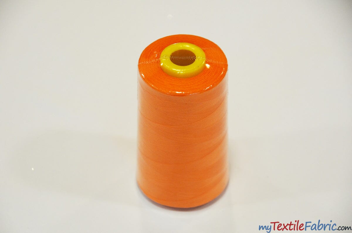 All Purpose Polyester Thread | 6000 Yard Spool | 50 + Colors Available | My Textile Fabric Orange 