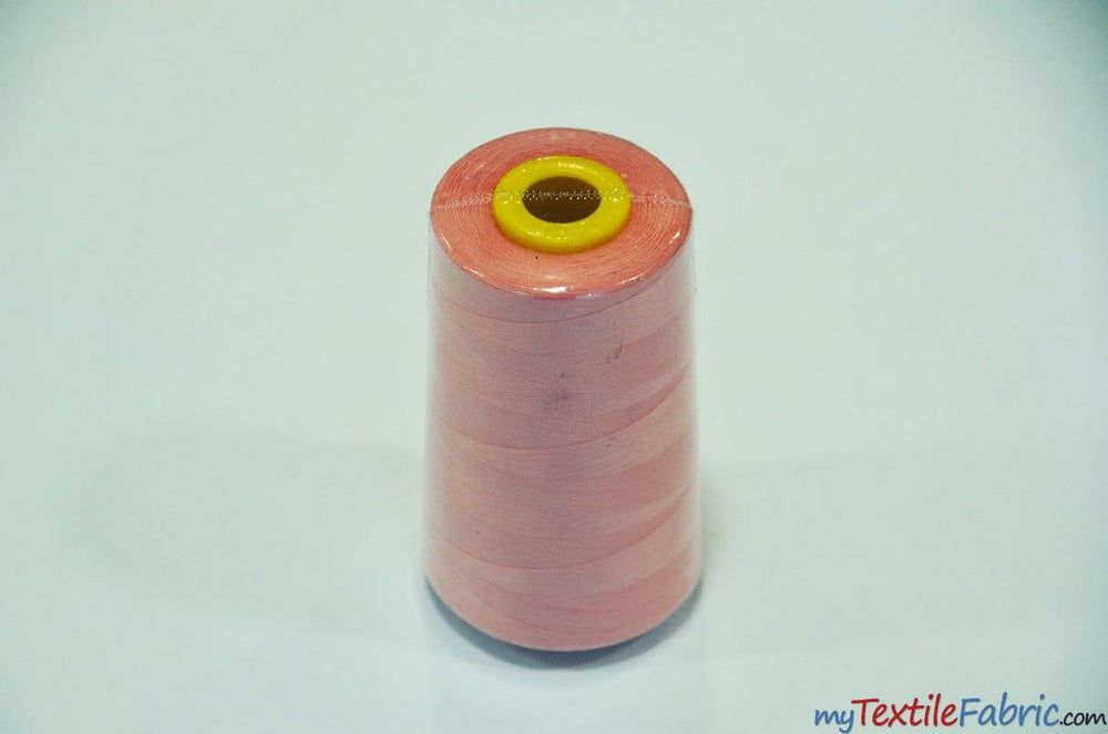 All Purpose Polyester Thread | 6000 Yard Spool | 50 + Colors Available | My Textile Fabric Light Coral 