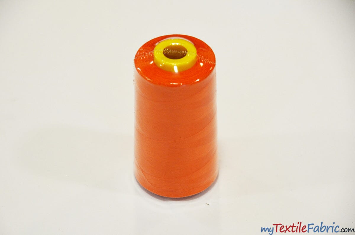 All Purpose Polyester Thread | 6000 Yard Spool | 50 + Colors Available | My Textile Fabric Red Orange 