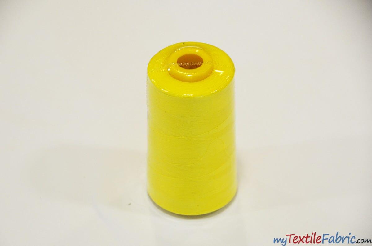 All Purpose Polyester Thread | 6000 Yard Spool | 50 + Colors Available | My Textile Fabric Pride Yellow 
