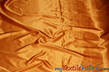 Load image into Gallery viewer, Stretch Charmeuse Satin Fabric | Soft Silky Satin Fabric | 96% Polyester 4% Spandex | Multiple Colors | Wholesale Bolt | Fabric mytextilefabric Orange 