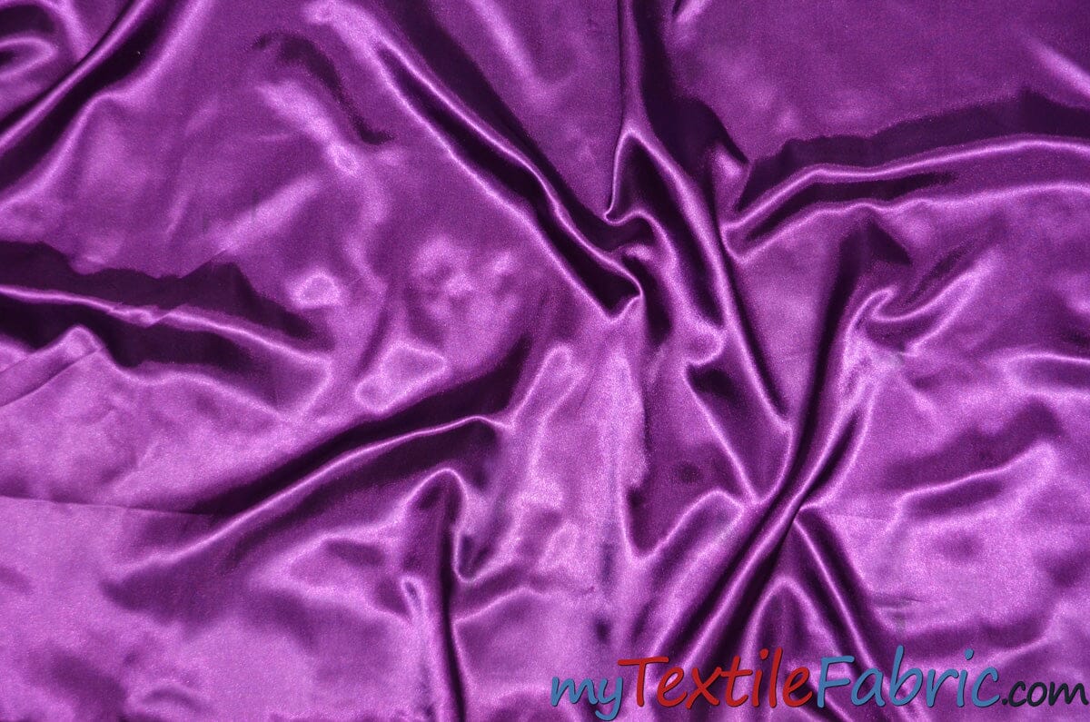 Stretch Charmeuse Satin Fabric | Soft Silky Satin Fabric | 96% Polyester 4% Spandex | Multiple Colors | Wholesale Bolt | Fabric mytextilefabric Pucci Fuchsia 