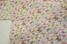 Load image into Gallery viewer, Spring Floral Rayon Challis Fabric by the Continuous Yard | 60&quot; Wide | Flower Rayon Challis Fabric | Rayon Challis for Dresses and Skirts | Fabric mytextilefabric 