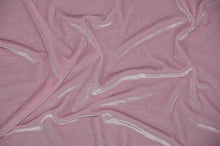 Load image into Gallery viewer, Soft and Plush Stretch Velvet Fabric | Stretch Velvet Spandex | 58&quot; Wide | Spandex Velour for Apparel, Costume, Cosplay, Drapes | Fabric mytextilefabric Yards Pink 