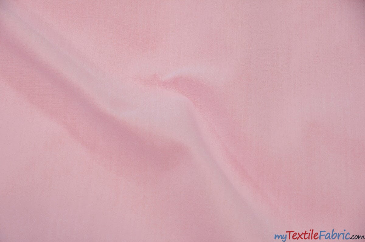 Polyester Cotton Broadcloth Fabric | 60" Wide | Solid Colors | Continuous Yards | Multiple Colors | Fabric mytextilefabric Yards Pink 