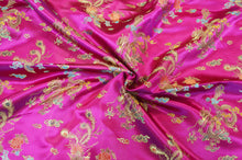 Load image into Gallery viewer, Dragon Brocade | Chinese Dragon Brocade | 45&quot; Wide | Chinese Brocade Fabric | Fabric mytextilefabric Yards Fuchsia 