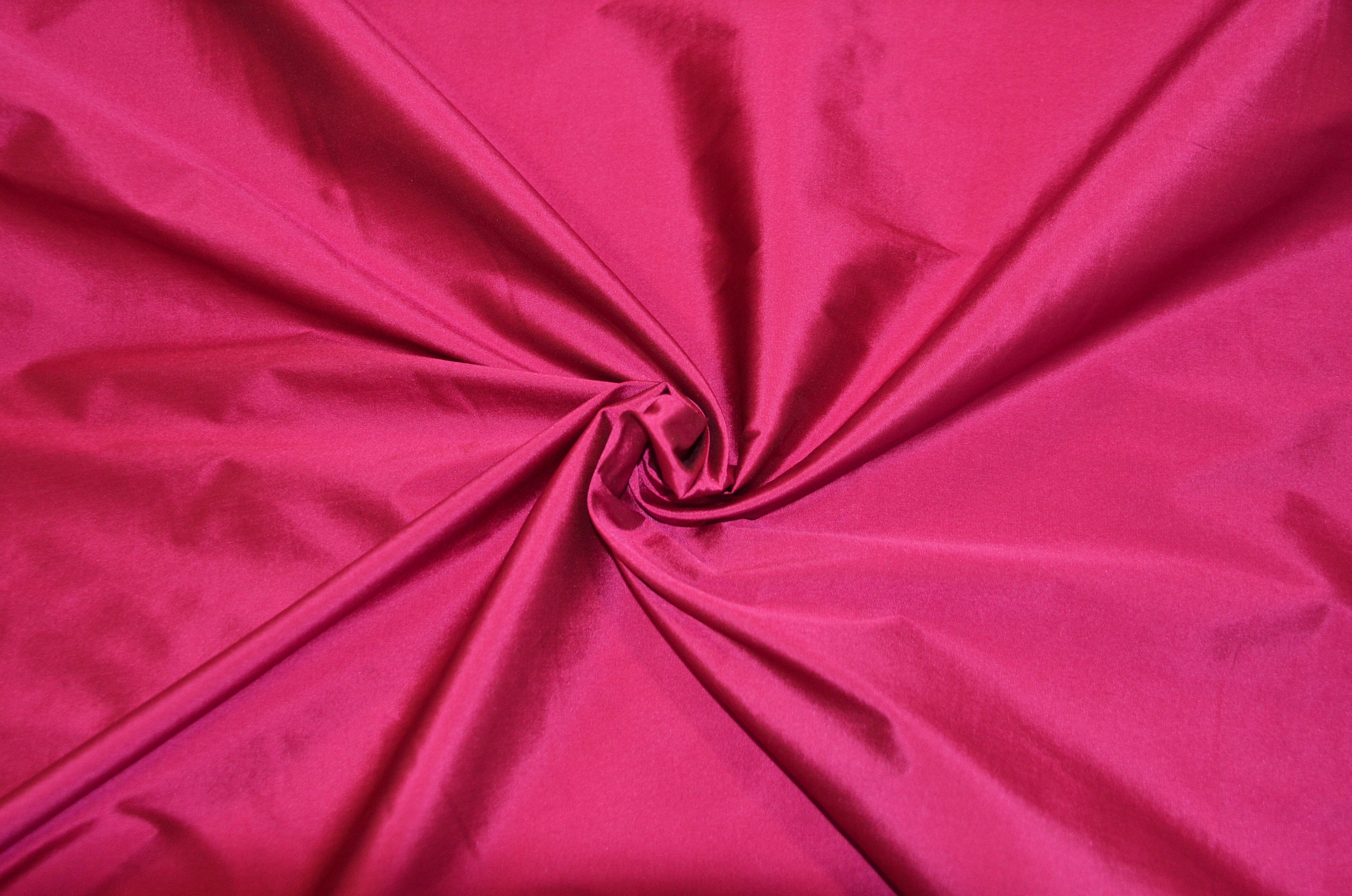 Polyester Silk Taffeta Fabric | Soft Polyester Taffeta Dupioni Fabric by the Yard | 54" Wide | Dresses, Curtain, Cosplay, Costume | Fabric mytextilefabric Yards Fuchsia 