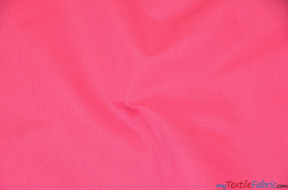 Polyester Cotton Broadcloth Fabric | 60" Wide | Solid Colors | Continuous Yards | Multiple Colors | Fabric mytextilefabric Yards Fuchsia 