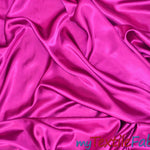 Load image into Gallery viewer, Stretch Charmeuse Satin Fabric | Soft Silky Satin Fabric | 96% Polyester 4% Spandex | Multiple Colors | Sample Swatch | Fabric mytextilefabric Fuchsia 
