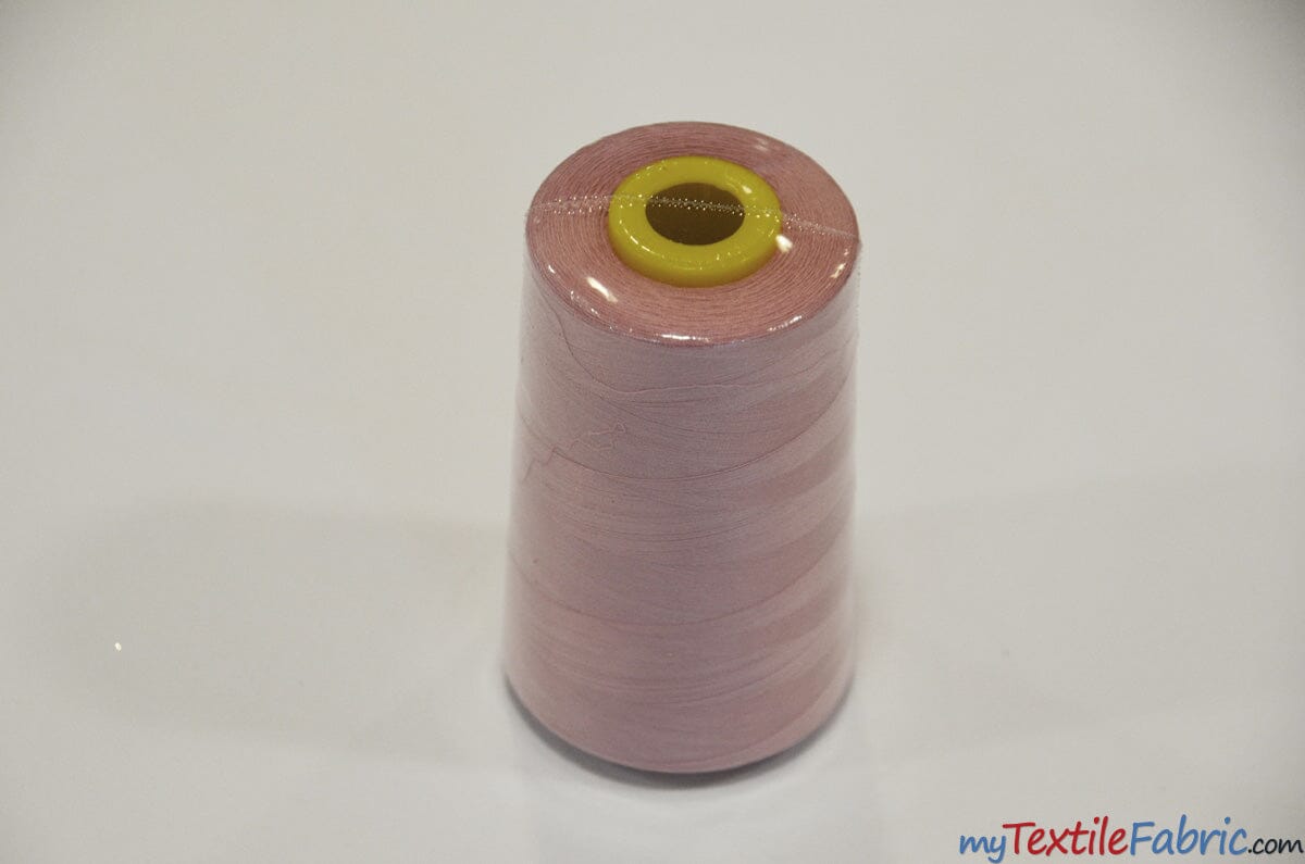 All Purpose Polyester Thread | 6000 Yard Spool | 50 + Colors Available | My Textile Fabric Dusty Rose 